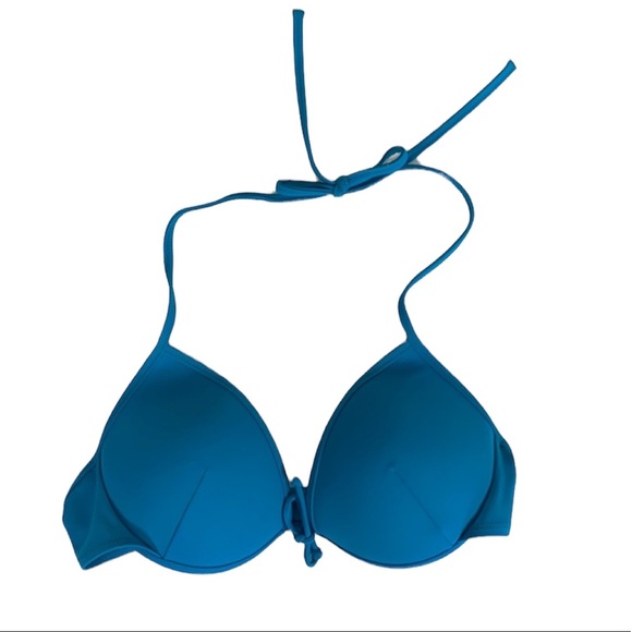 Victoria's Secret Other - Victoria’s Secret Blue Underwire Bikini Top Size 36C